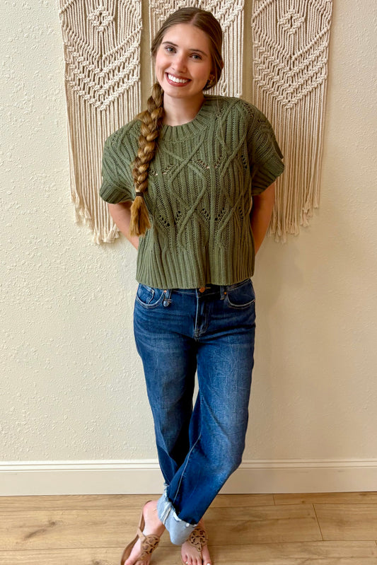 Sienna Short Sleeve Knit Sweater