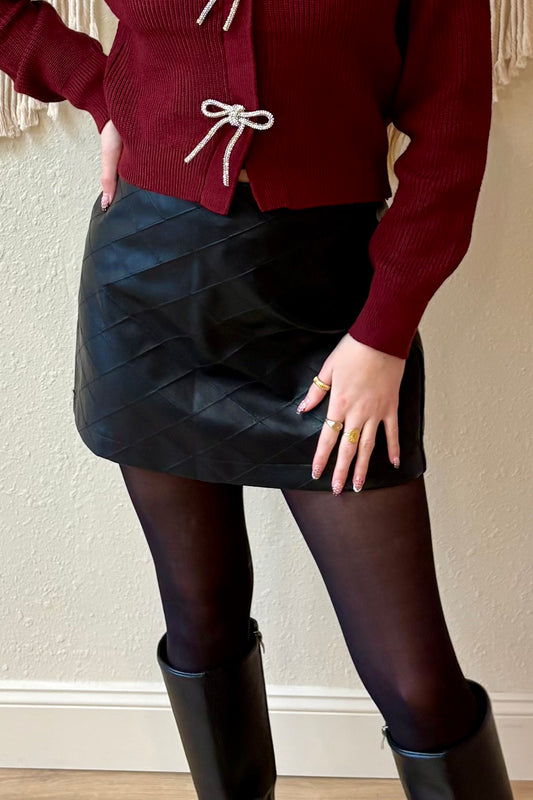 Monroe Faux Leather Mini Skirt