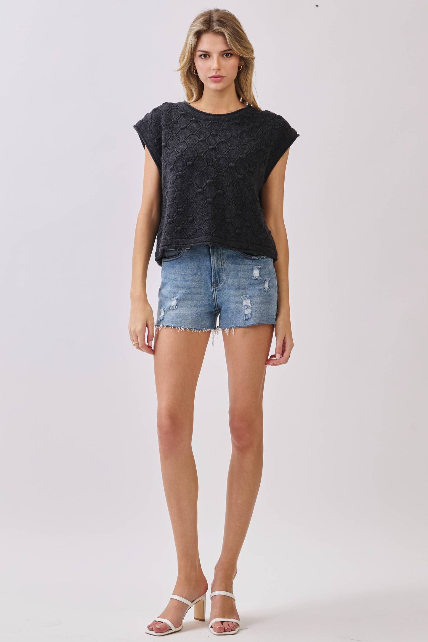 Melinda Short Sleeve Sweater Top