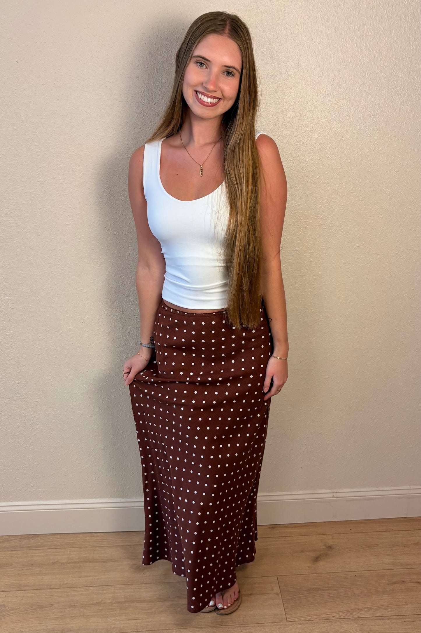 Delilah Polka Dot A-Line Skirt