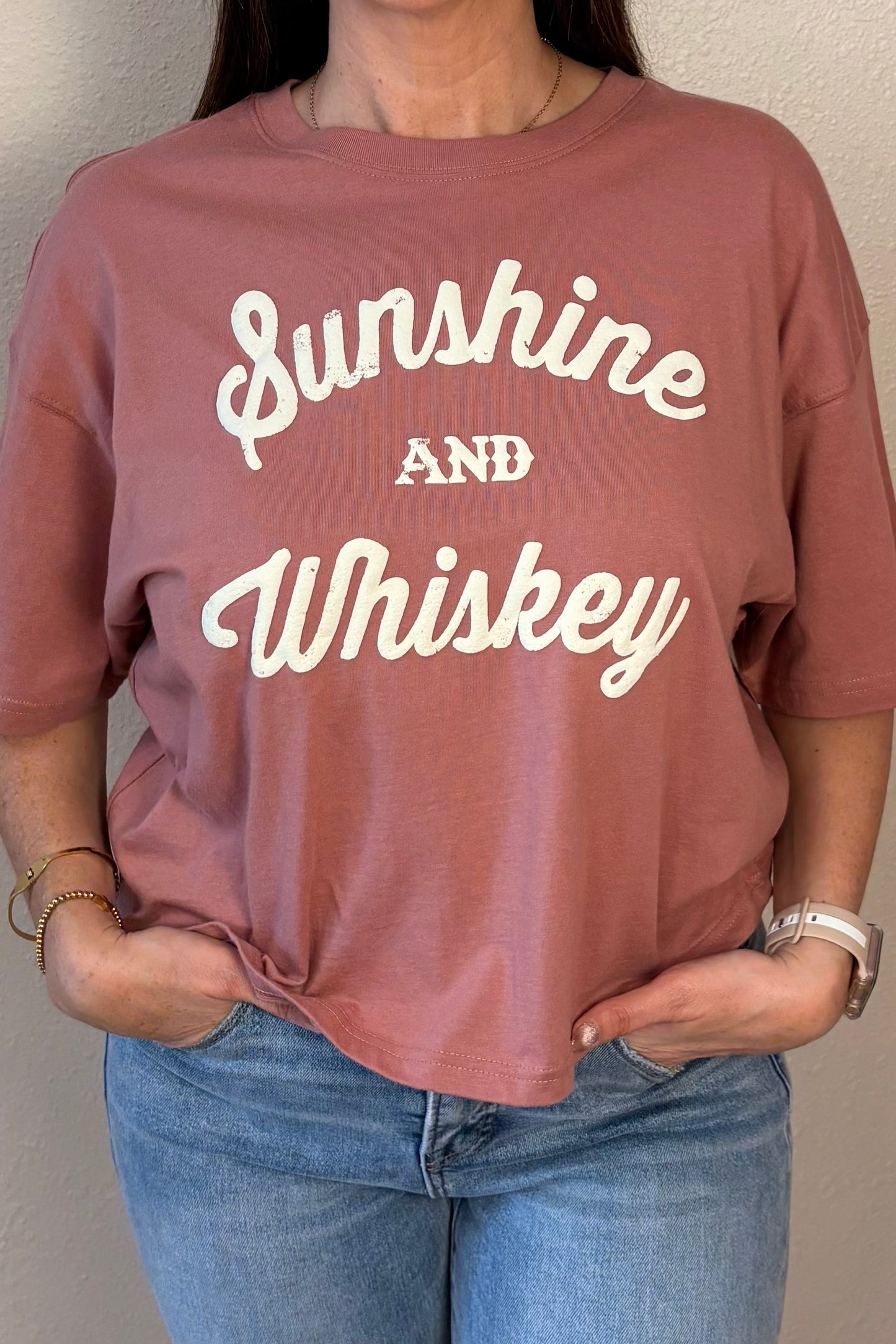 Sunshine and Whiskey Cropped T-Shirt