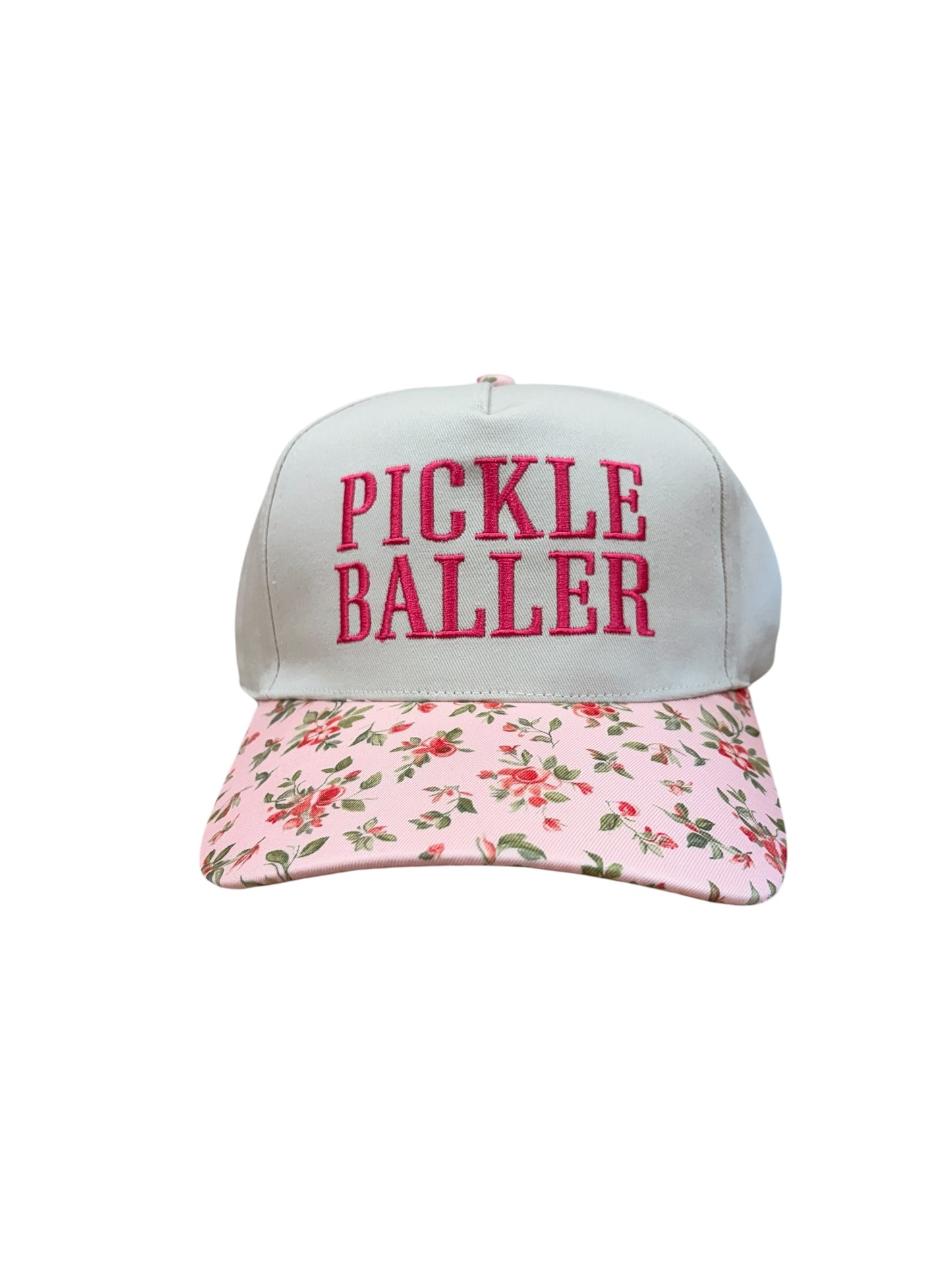 Pickle Baller Floral Trucker Hat