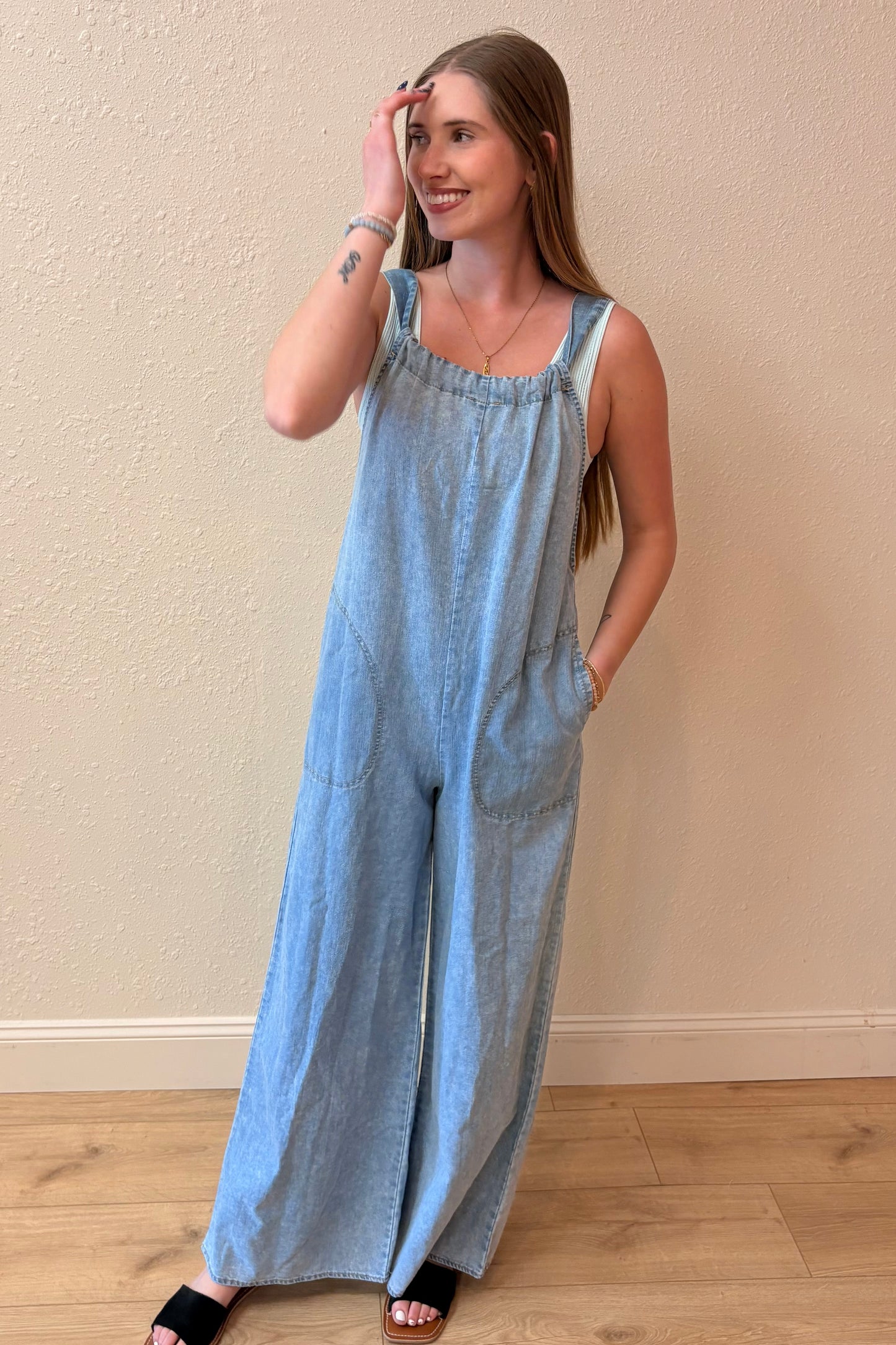 Meadow Washed Chambray Jumpsuit