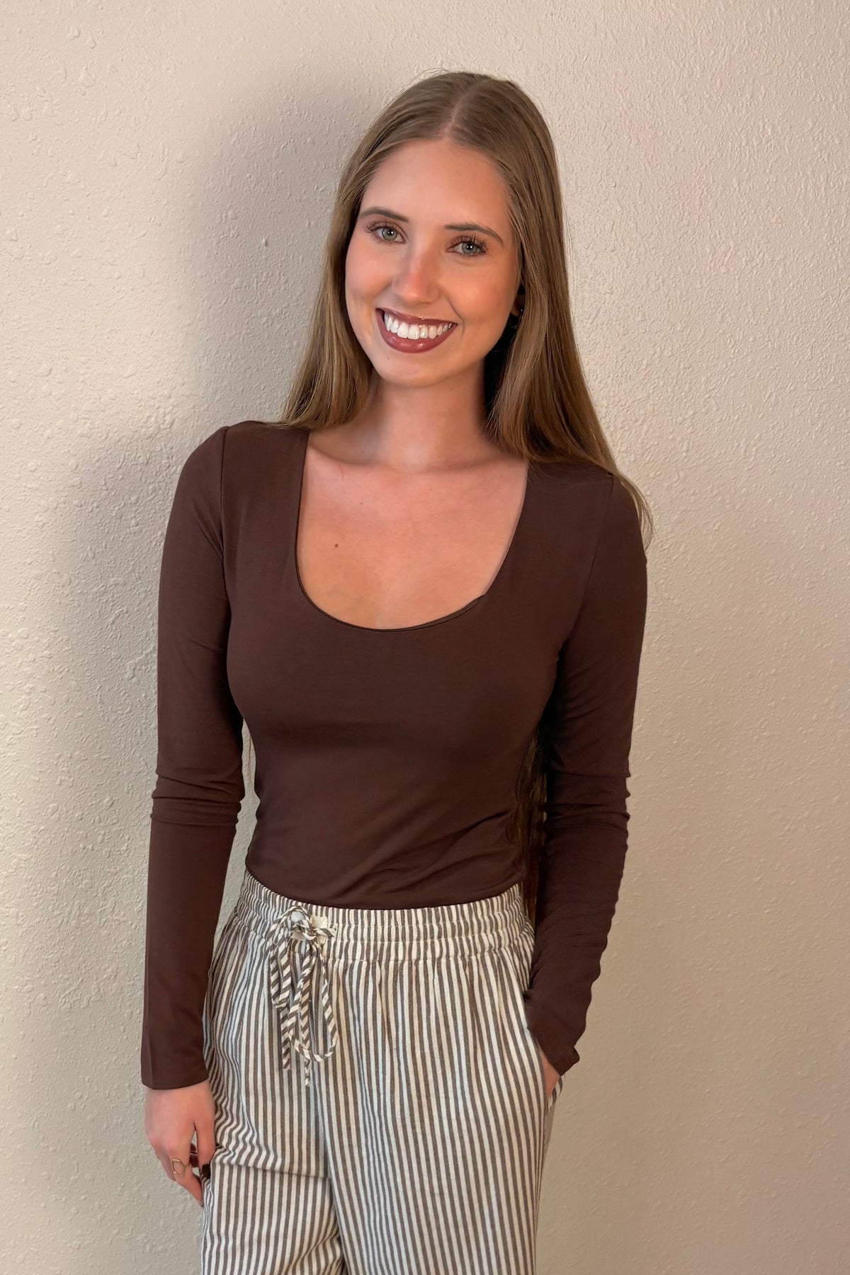 Ultra Soft Scoop Neck Long Sleeve Top