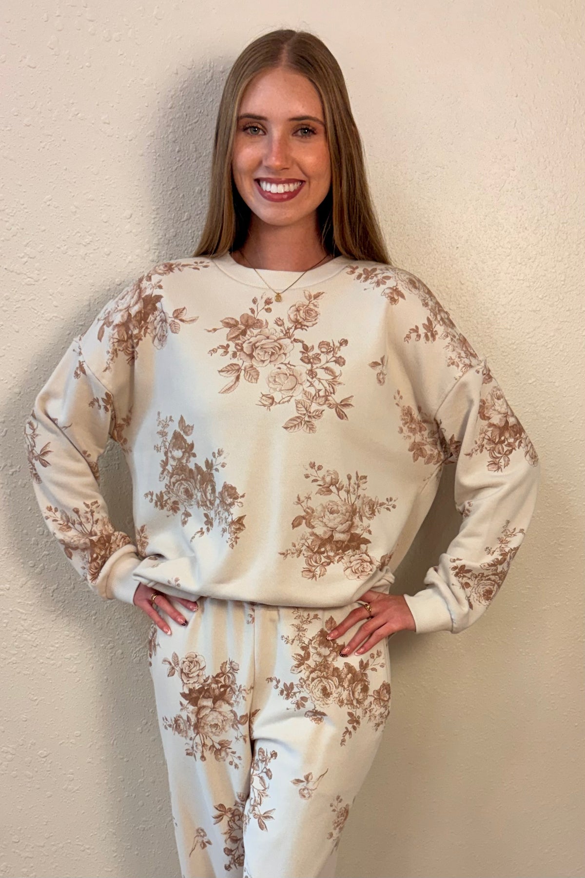 Suzie Brown Floral Sweatshirt
