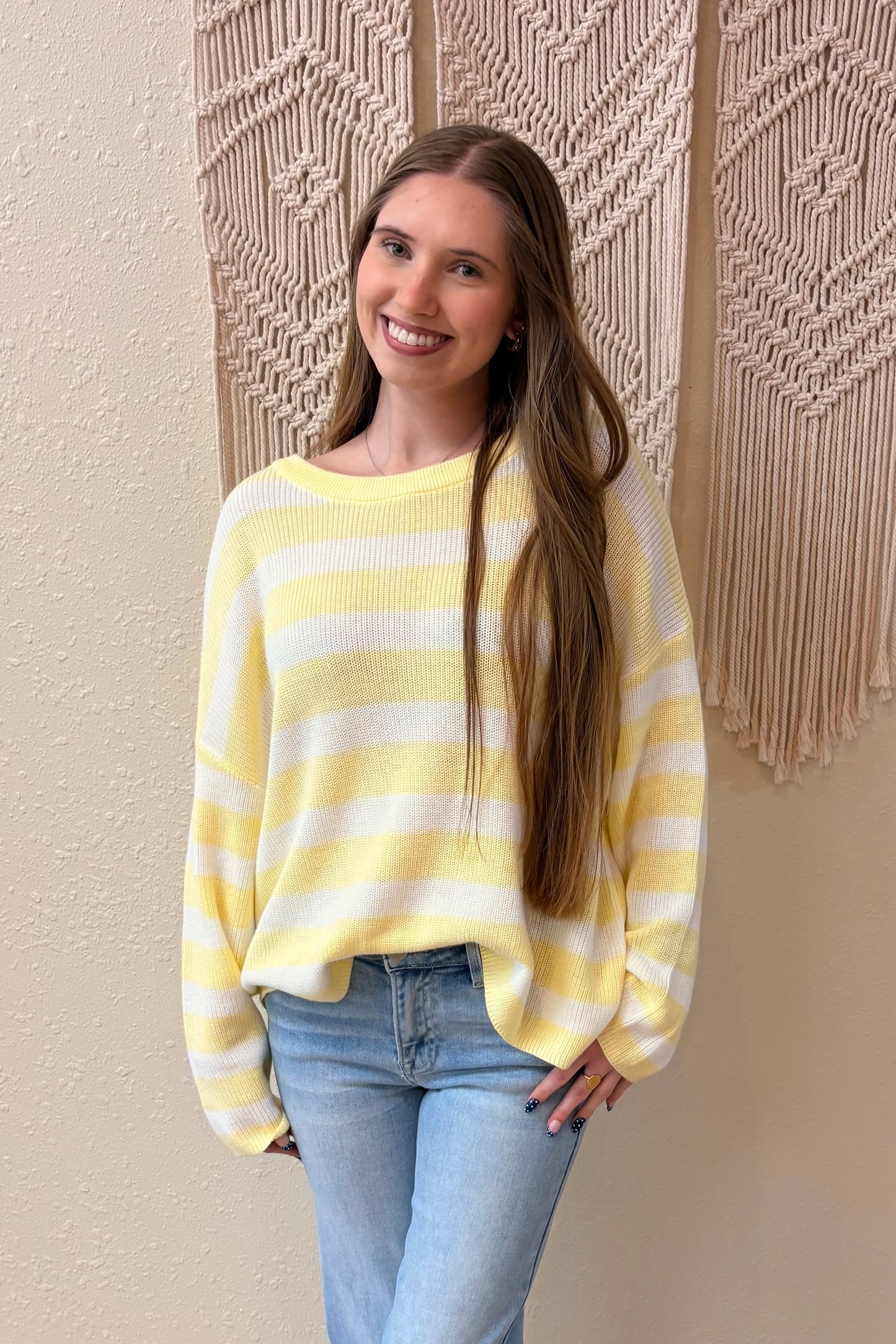 Everly Stripe Lightweight Sweater