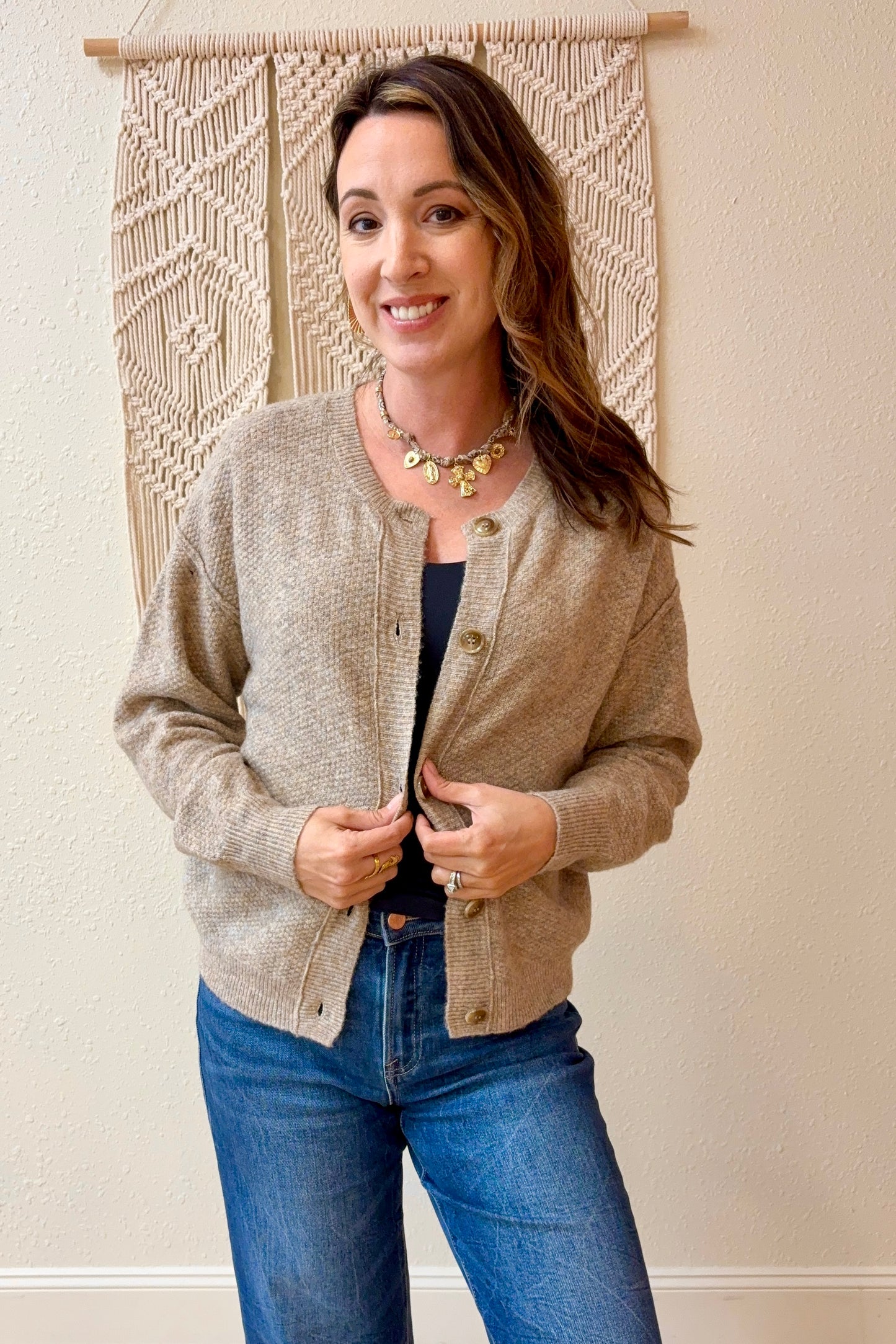 Madelyn Exposed Seam Cardigan Sweater