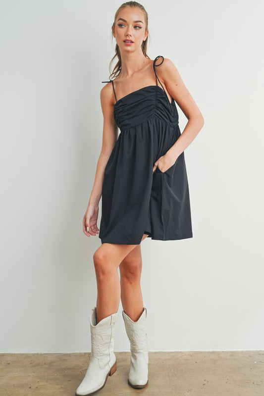Elevate Boutique Violet Tie Strap Babydoll Dress M