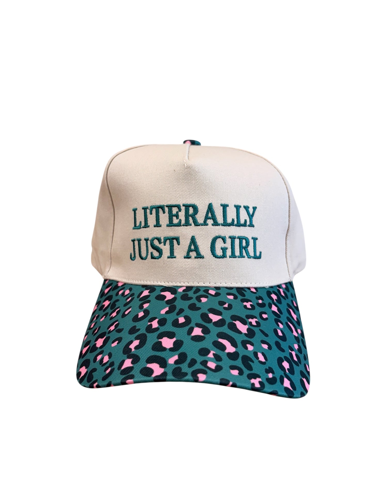 Literally Just a Girl Animal Print Trucker Hat