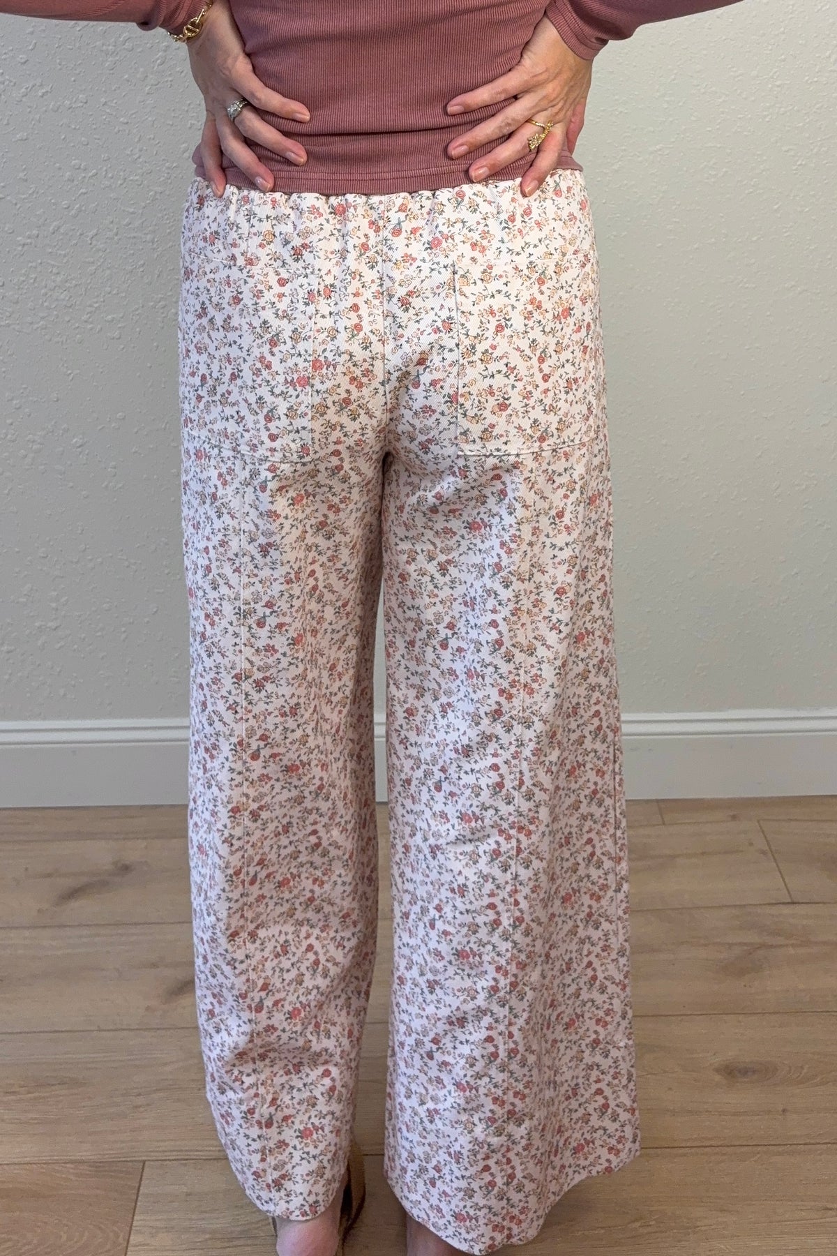 Priscilla Small Floral Utility Pocket Pants