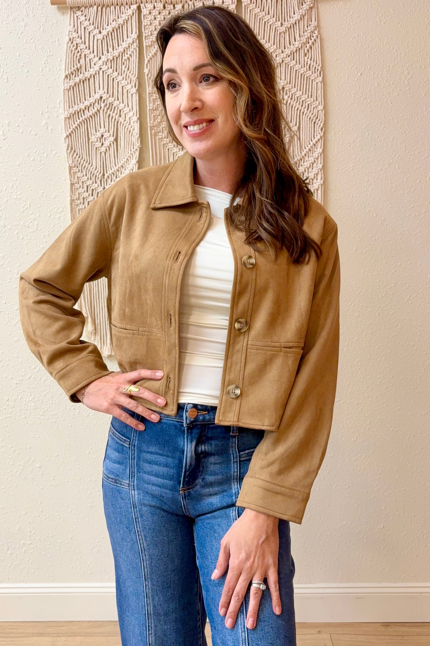 Carmela Faux Suede Jacket
