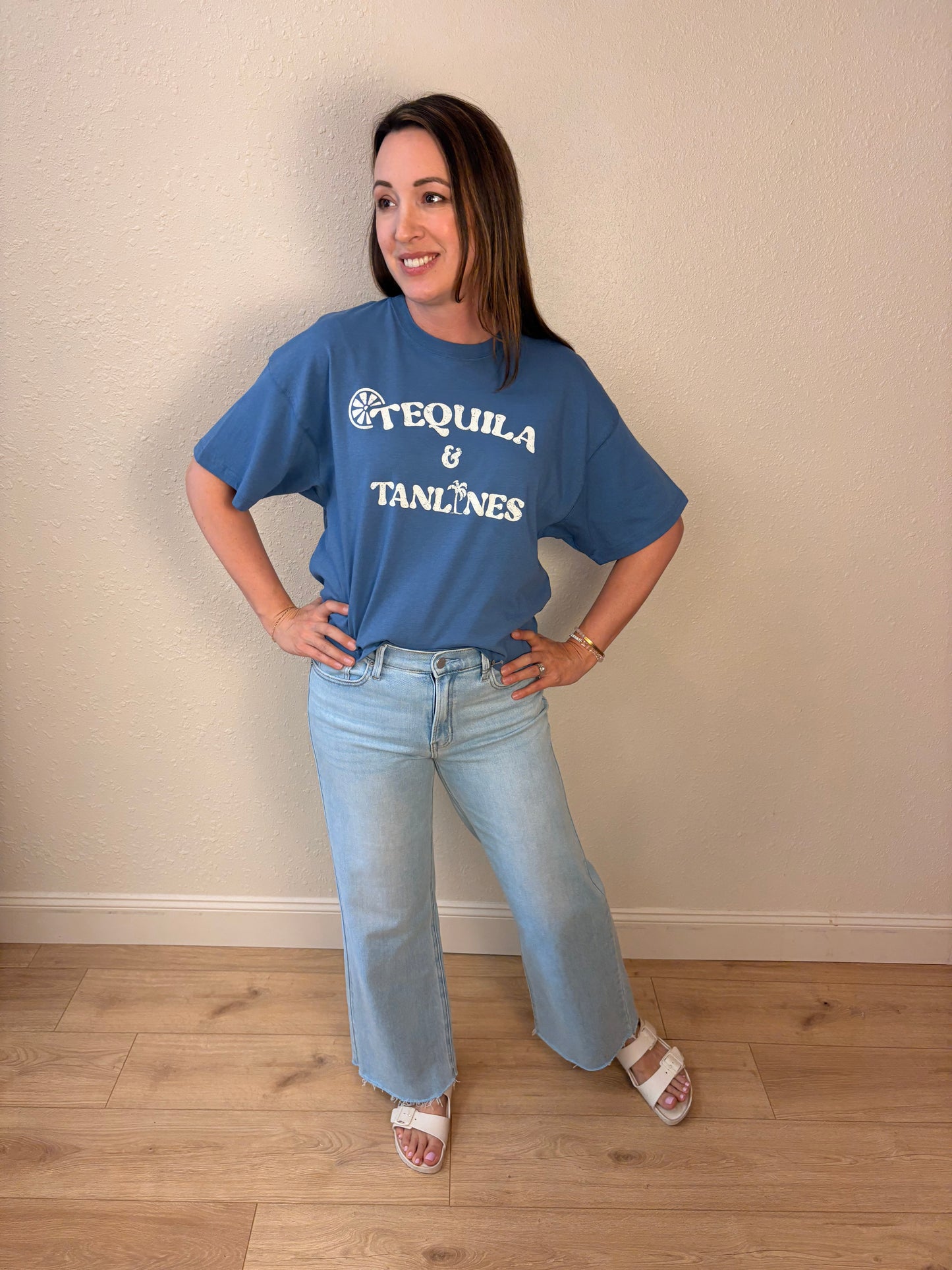 Tequila & Tanlines Cropped T-Shirt