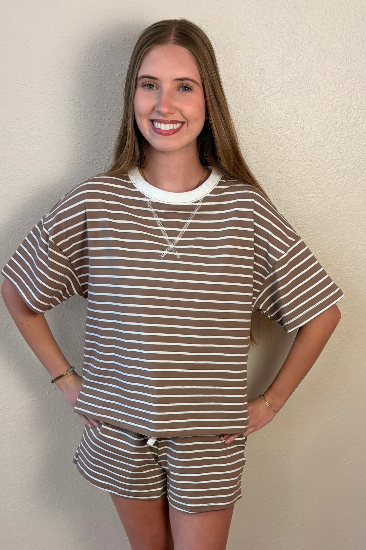Blakely Stripe Boxy Fit T-Shirt