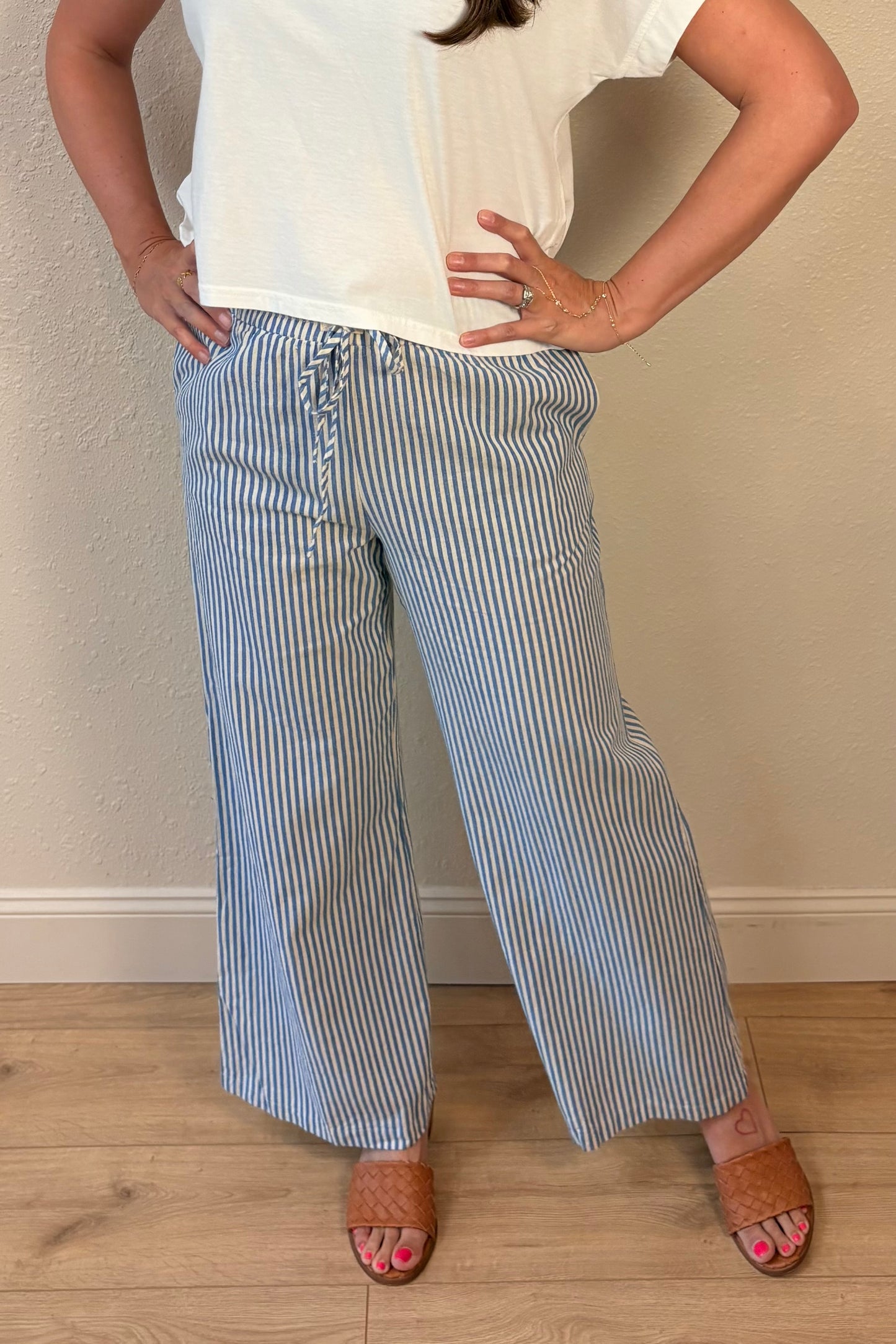 Emma Striped Wide Leg Pants