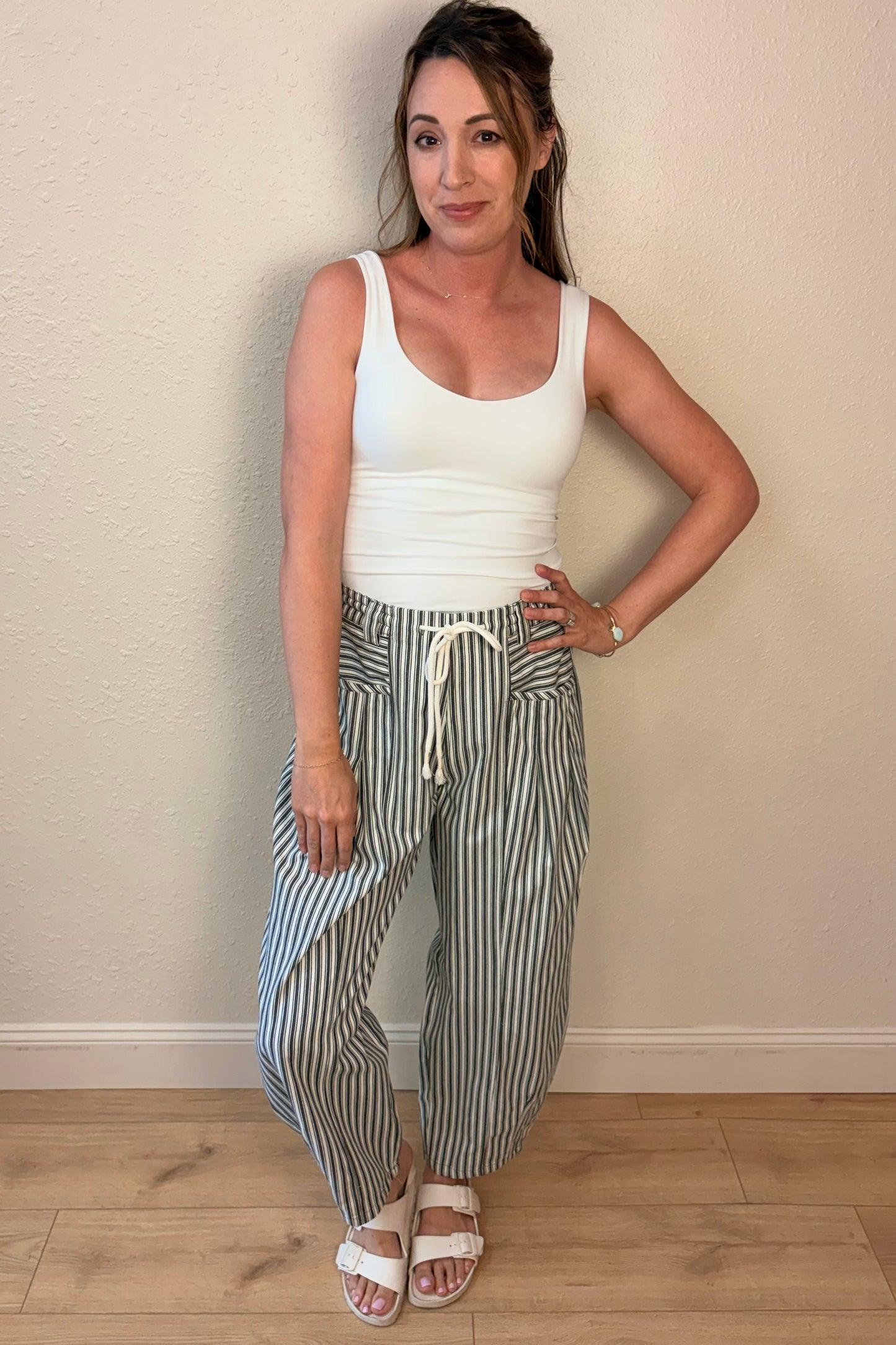 Maren Stripe Barrel Leg Pants