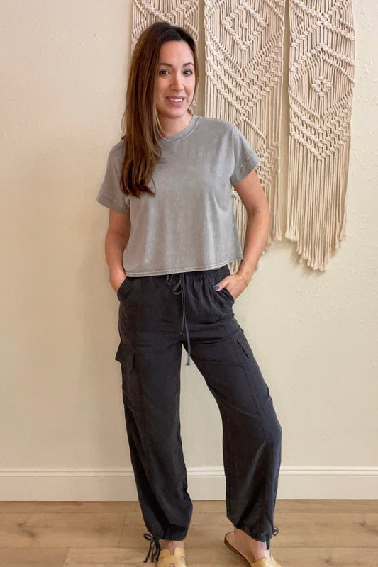Jessica Tie Front Cargo Pants