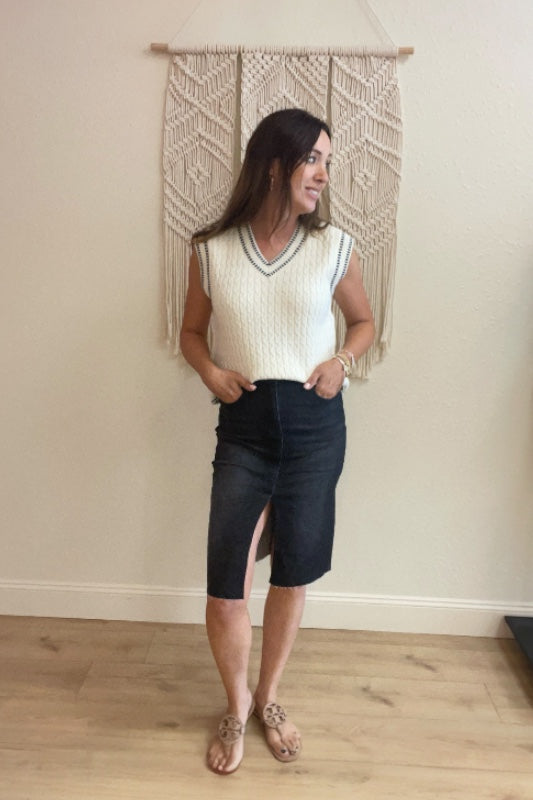 Sienna Cable Knit Sweater Vest