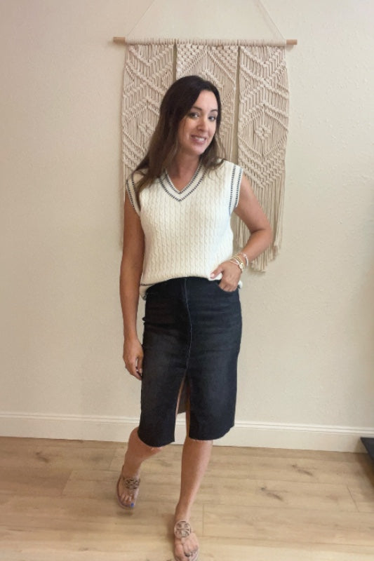 Sienna Cable Knit Sweater Vest