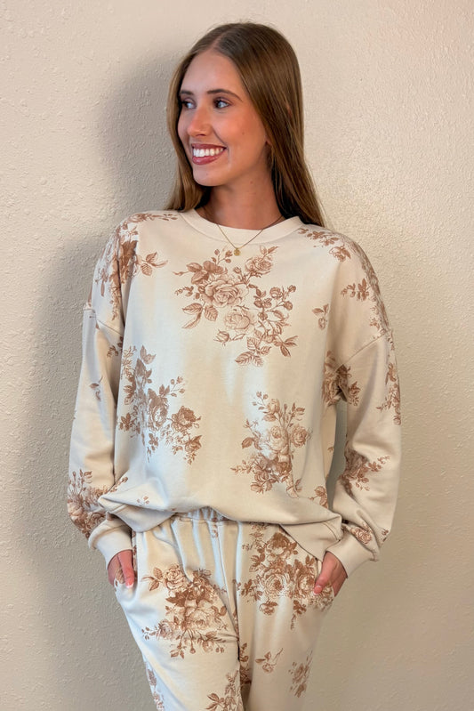 Suzie Brown Floral Sweatshirt