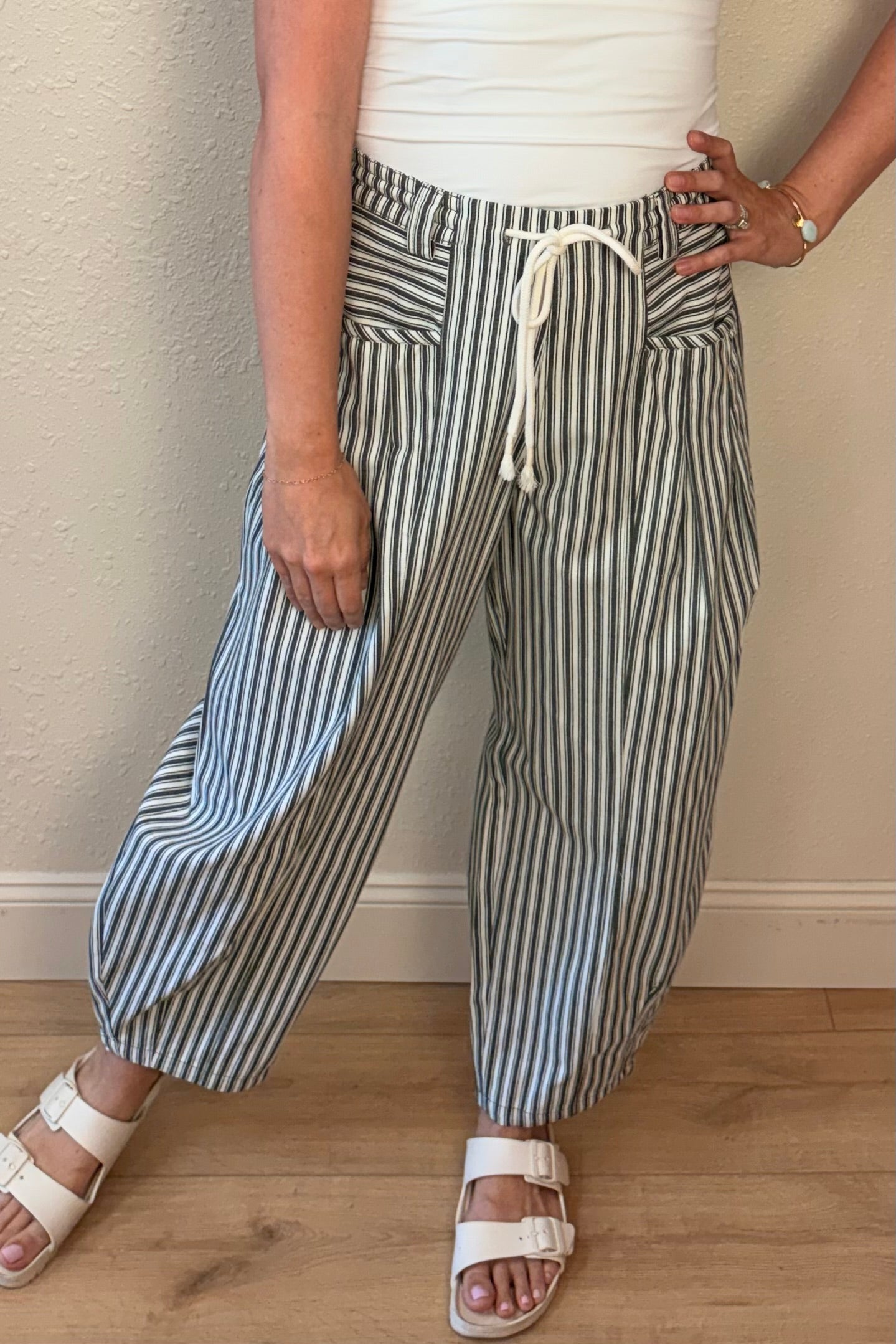 Maren Stripe Barrel Leg Pants