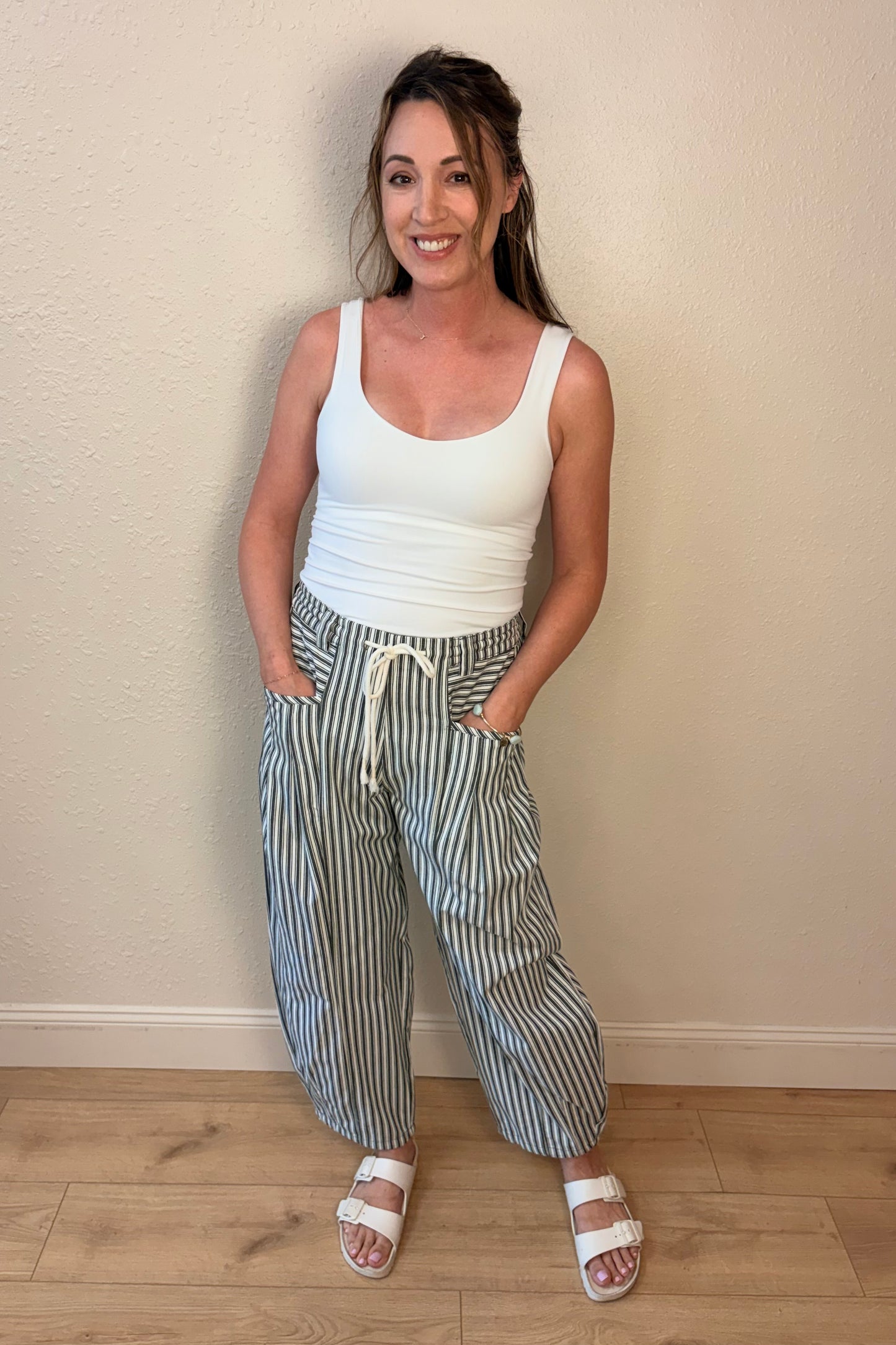 Maren Stripe Barrel Leg Pants