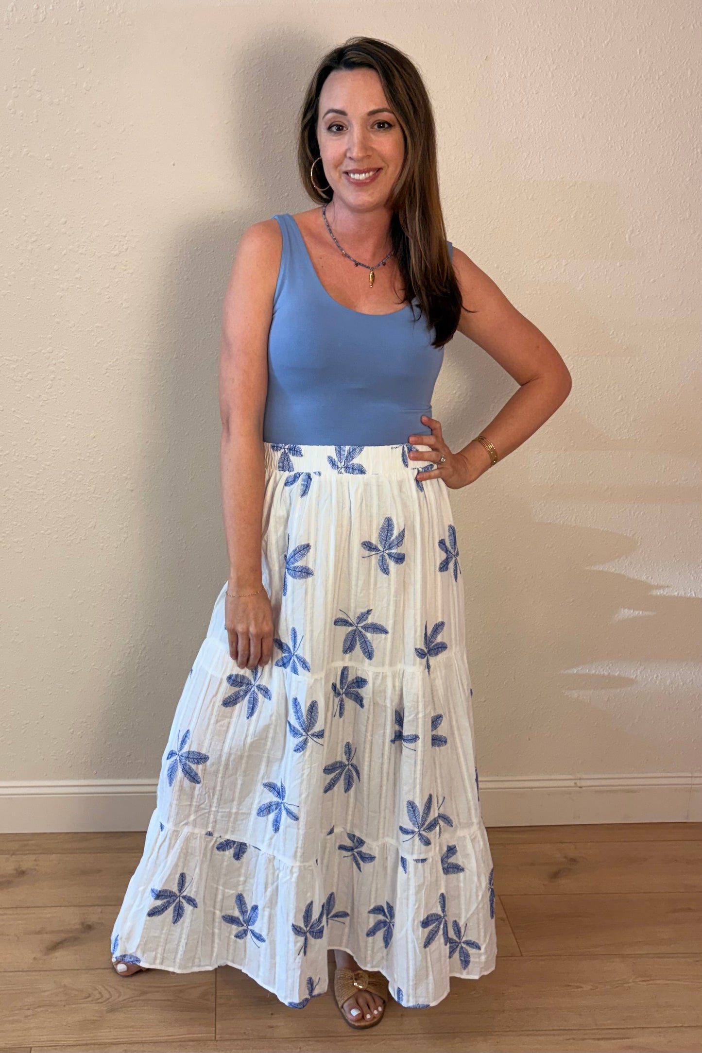 Olivia Tiered Floral Maxi Skirt