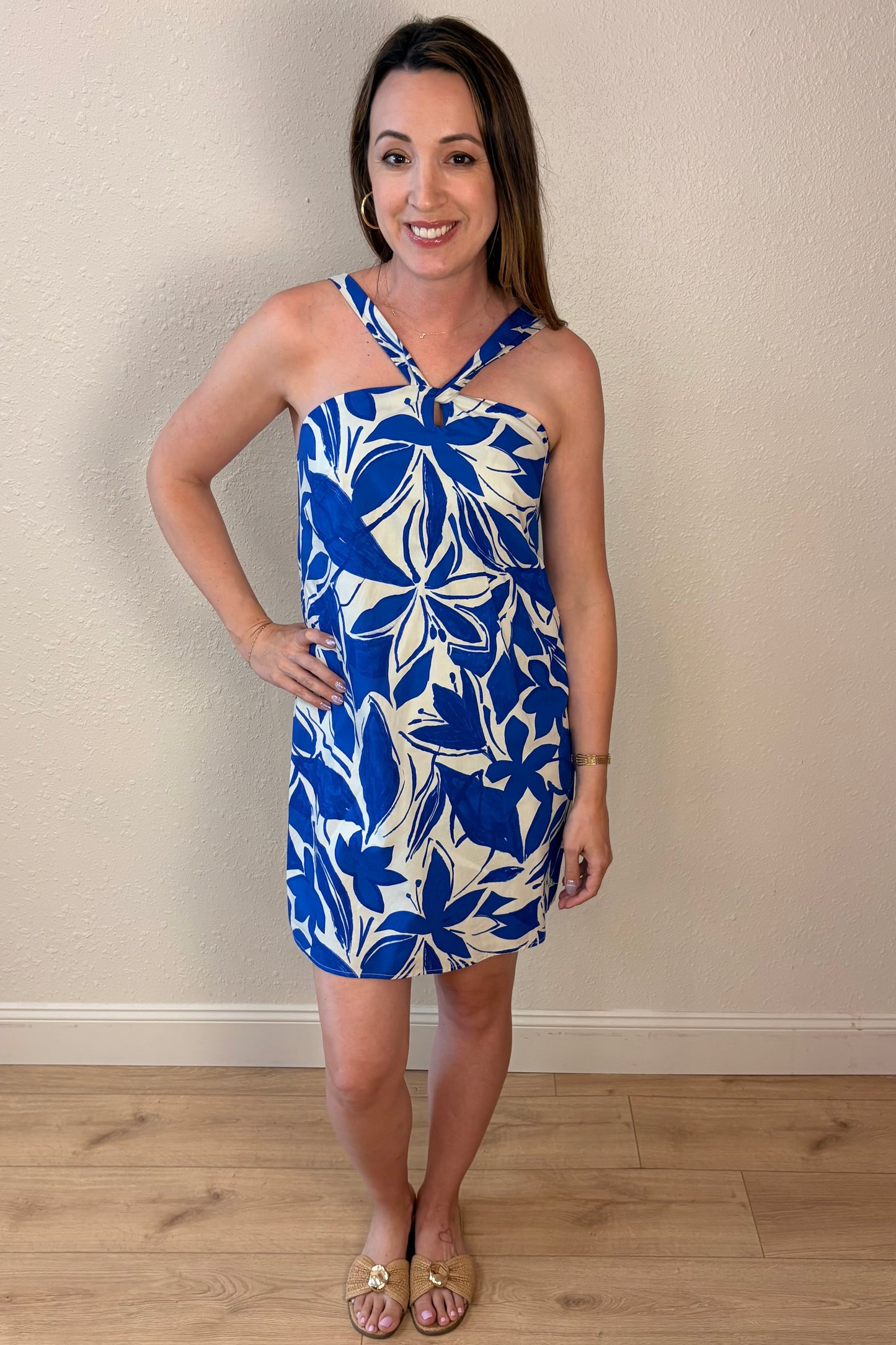 Mykonos Knot Halter Mini Dress