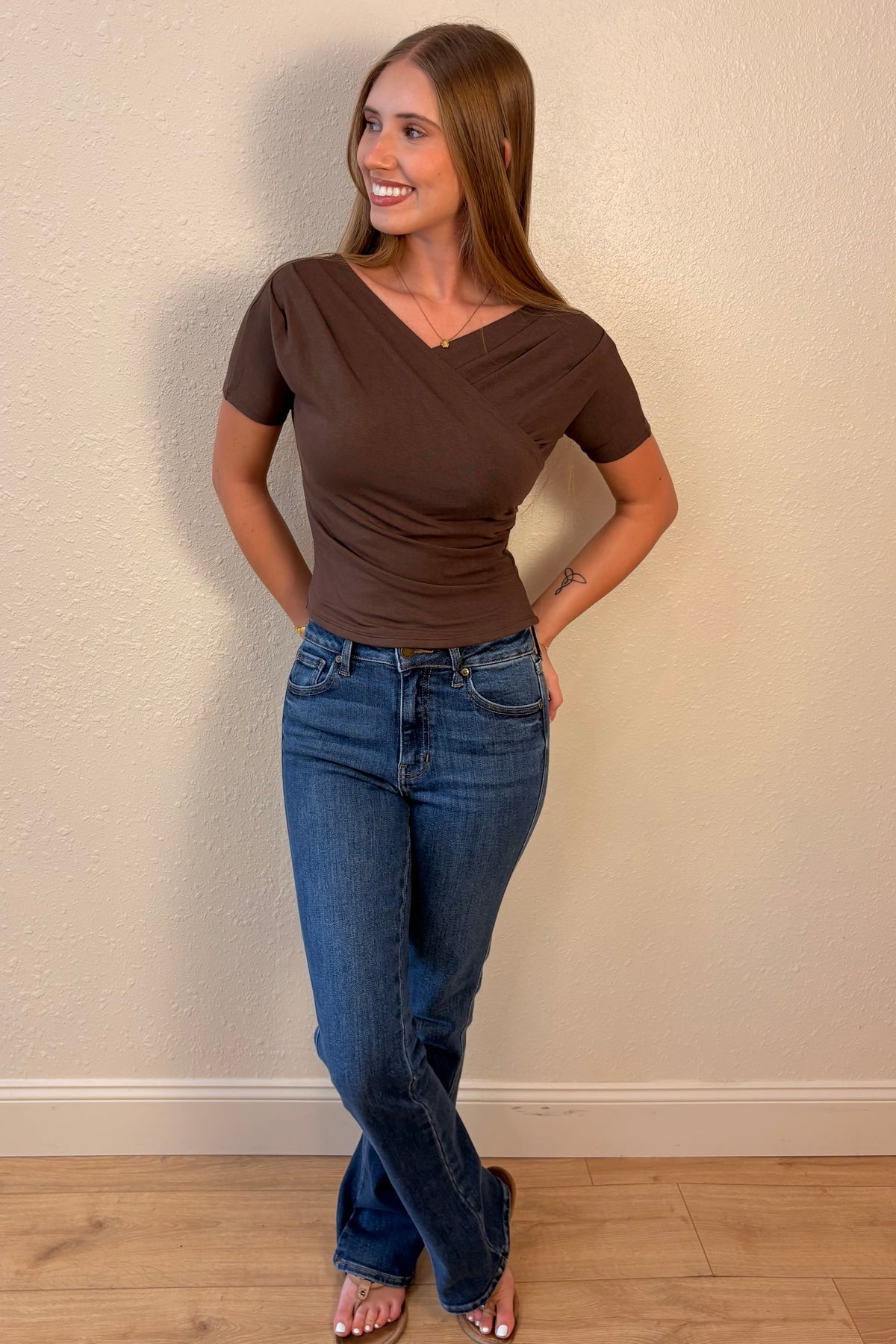 Brianne Brown Crossover V-Neck Top