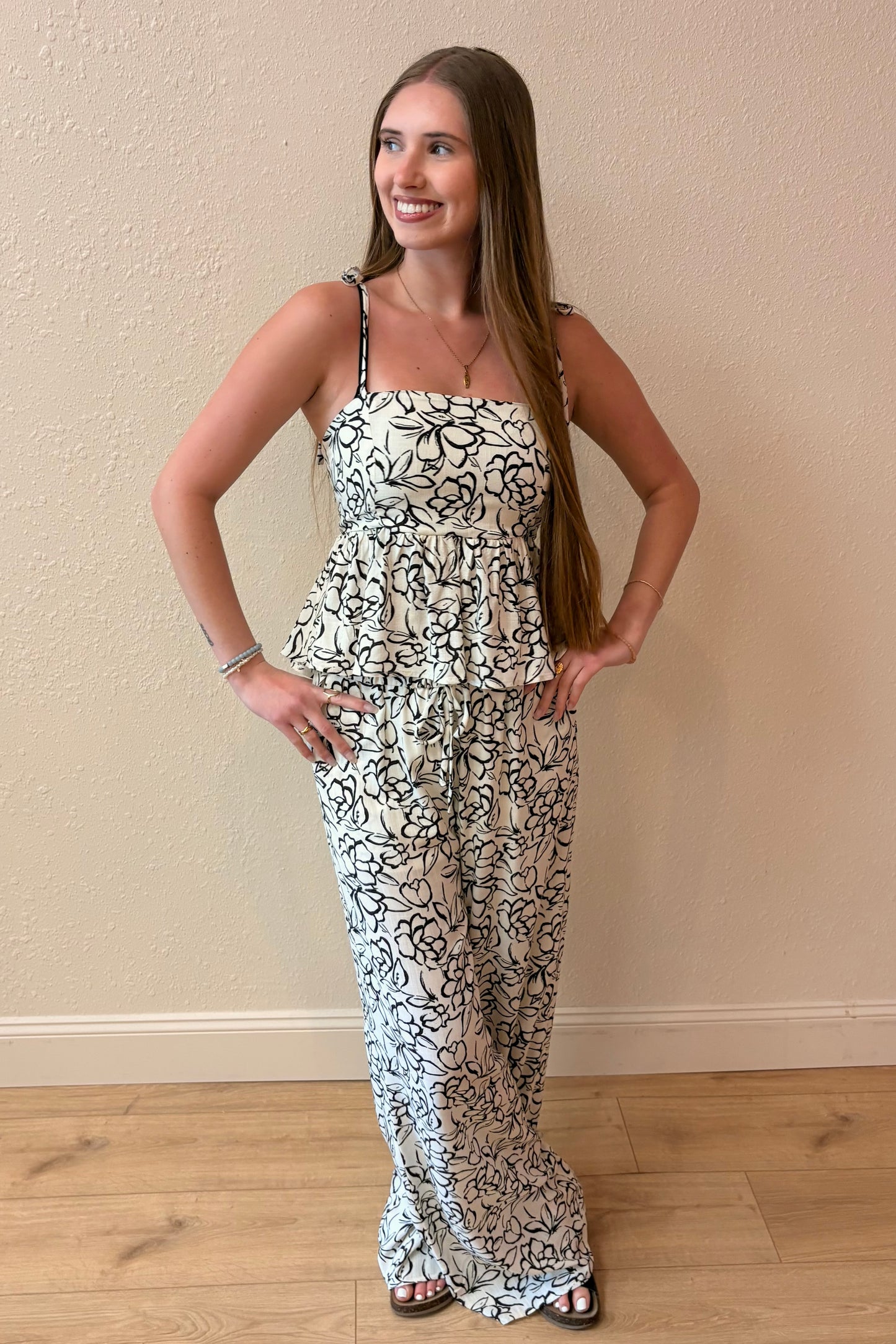 Ava Floral Wide Leg Pants