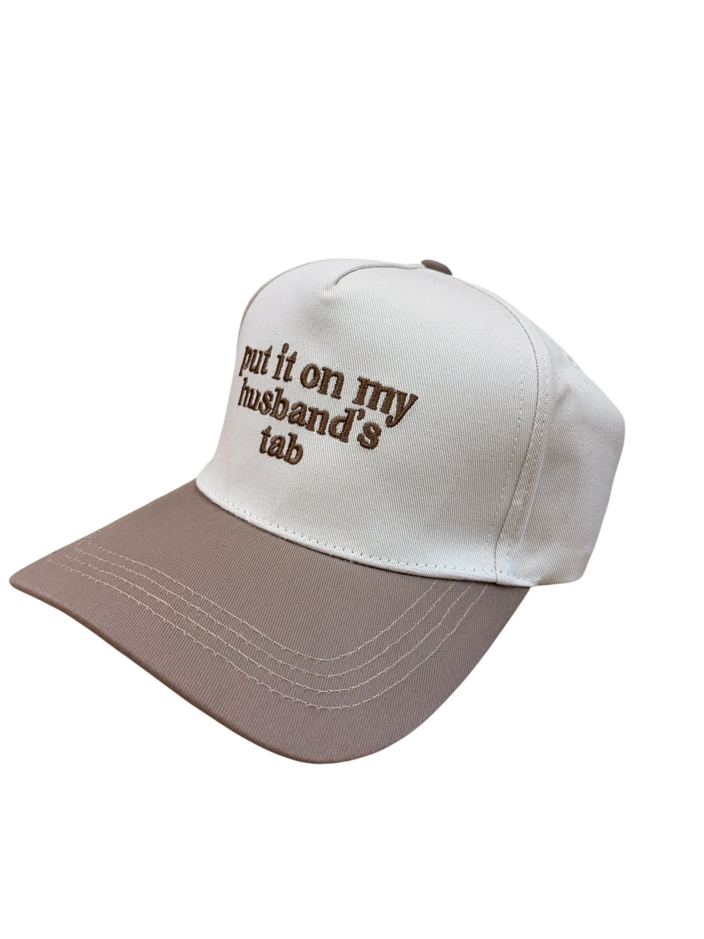 Put It On My Husband's Tab Trucker Hat