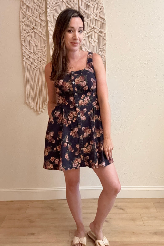 Juliette Floral Denim Dress