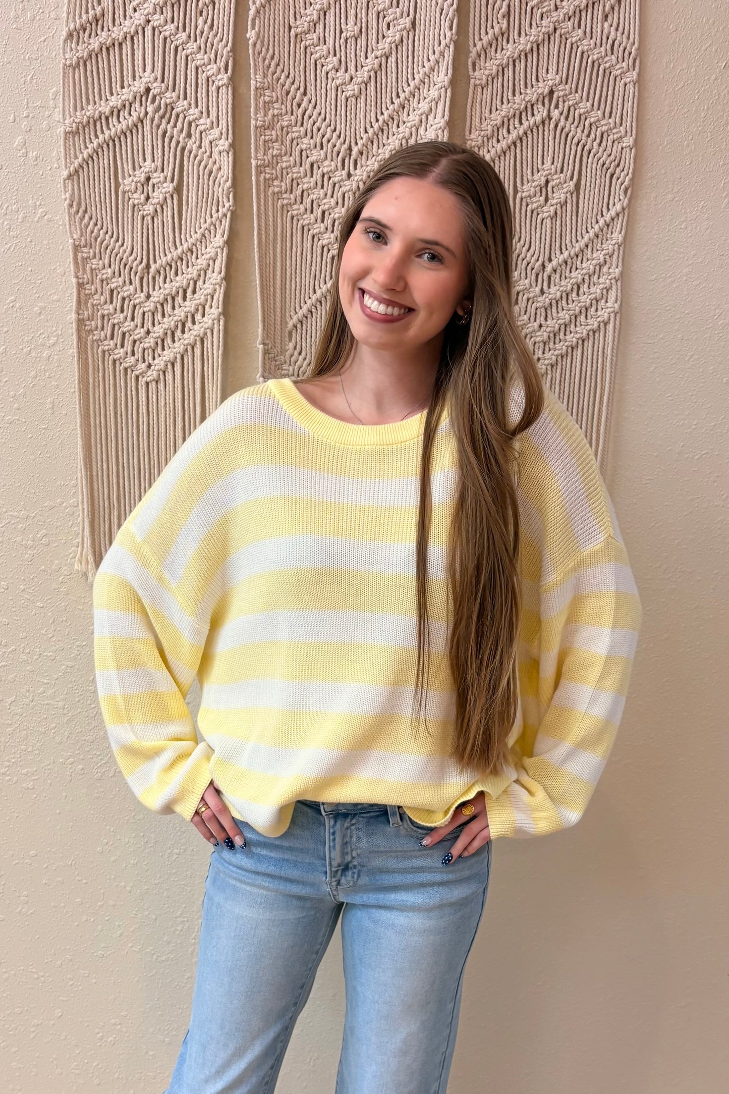 Everly Stripe Lightweight Sweater