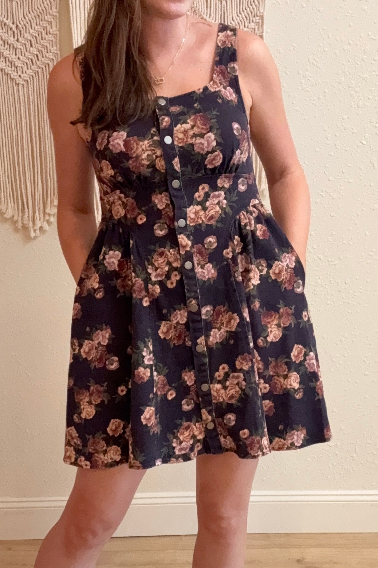 Juliette Floral Denim Dress