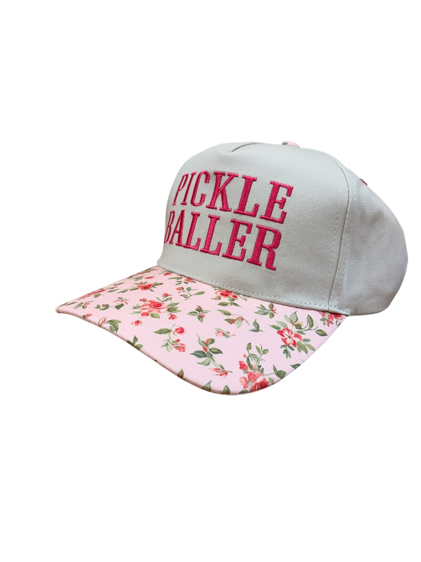 Pickle Baller Floral Trucker Hat