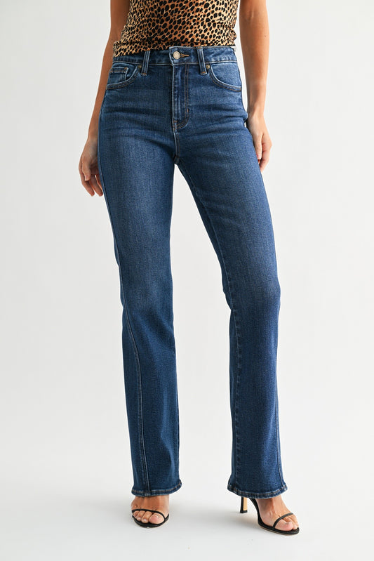 JBD Dark Front Seamed Bootcut Jean