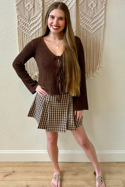 Brandy Tie Front Cardigan Sweater