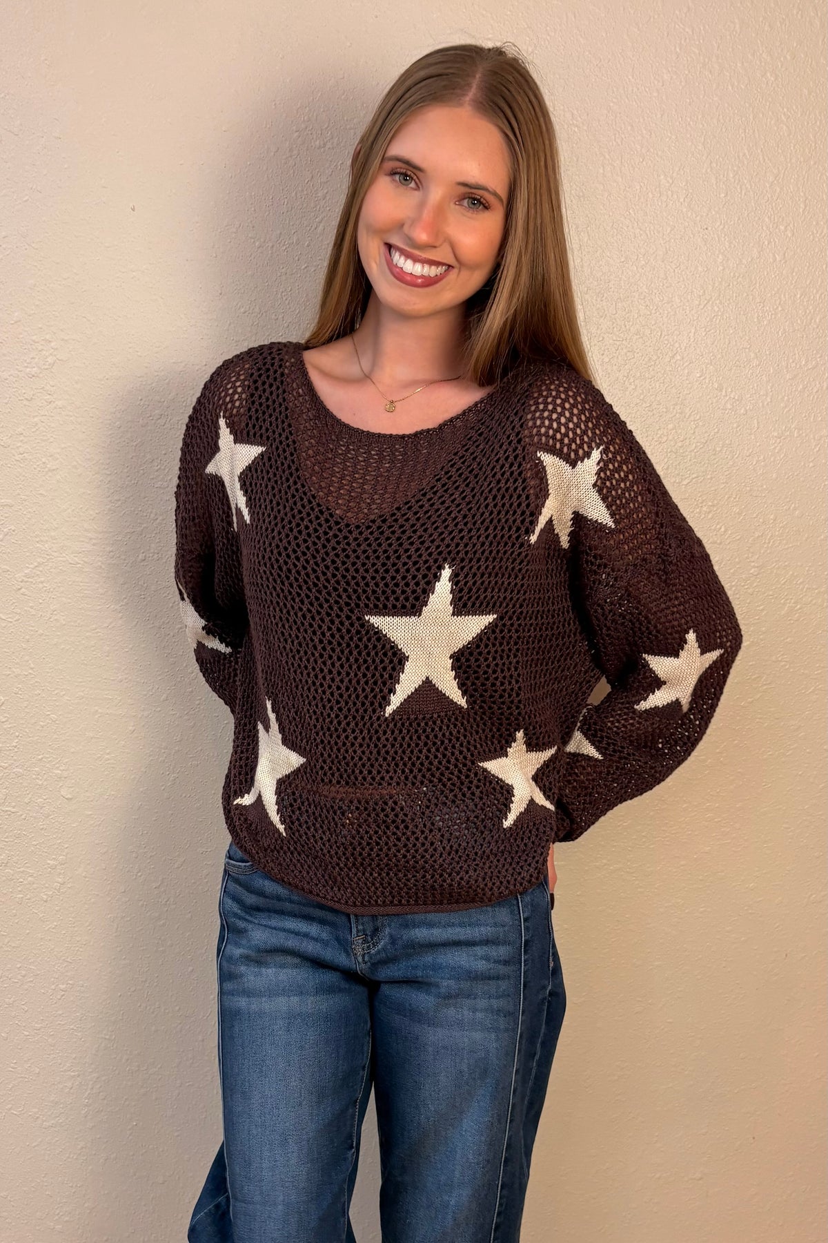 Sabrina Crochet Star Sweater