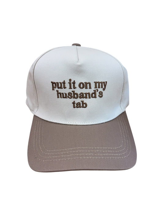 Put It On My Husband's Tab Trucker Hat