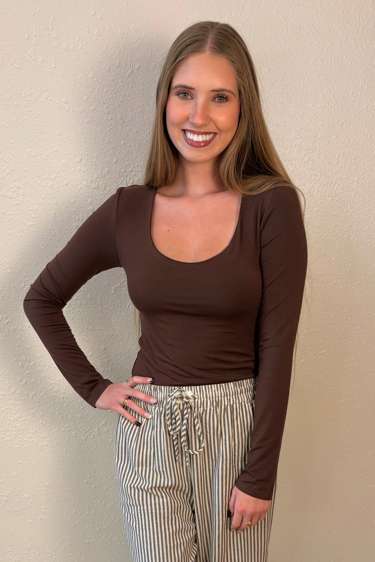 Ultra Soft Scoop Neck Long Sleeve Top
