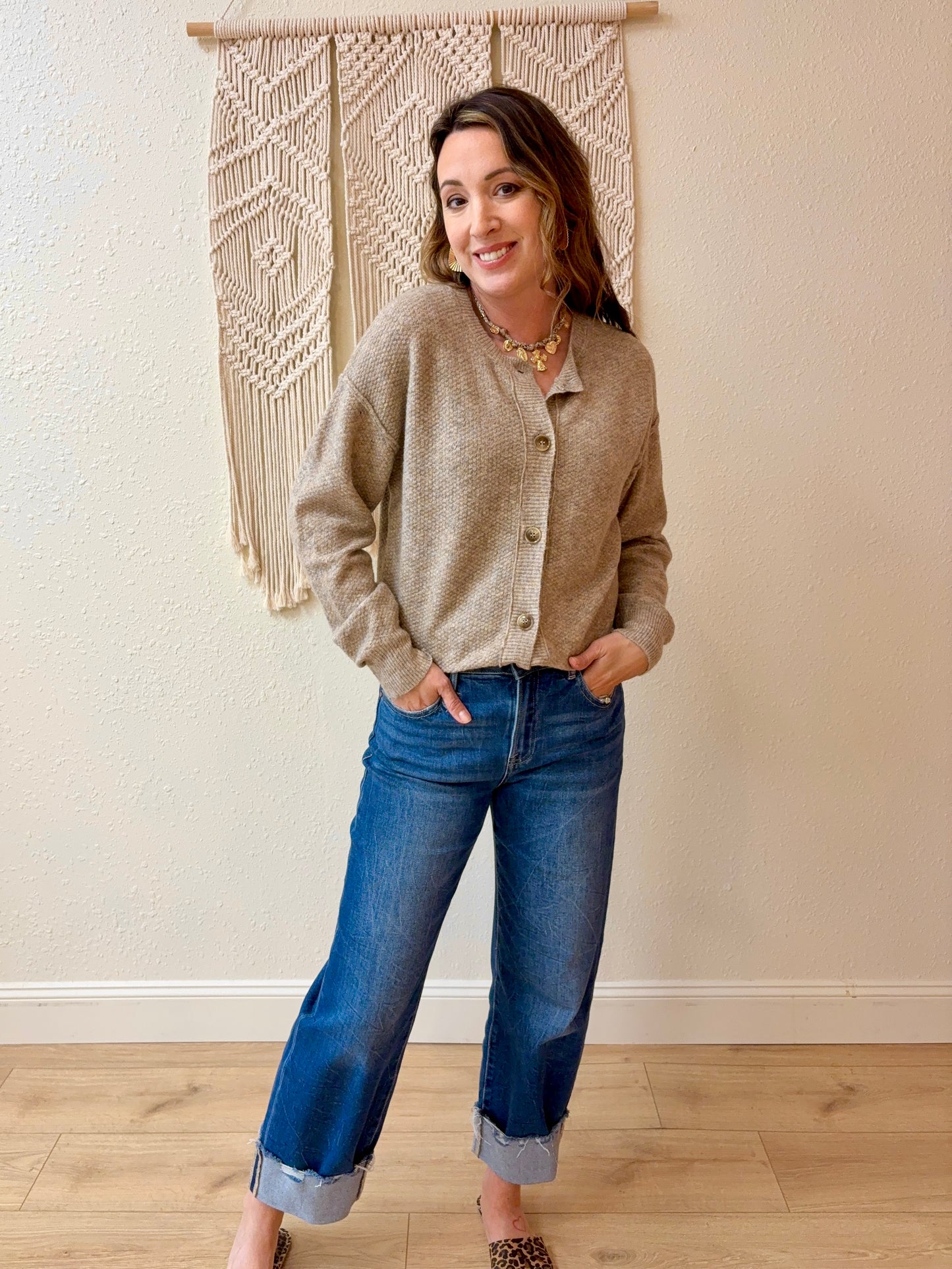 Madelyn Exposed Seam Cardigan Sweater