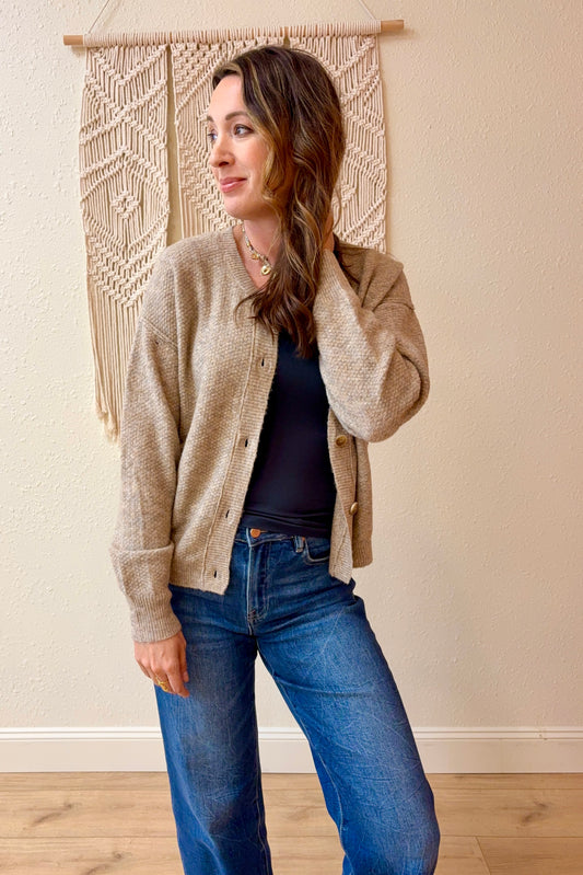 Madelyn Exposed Seam Cardigan Sweater