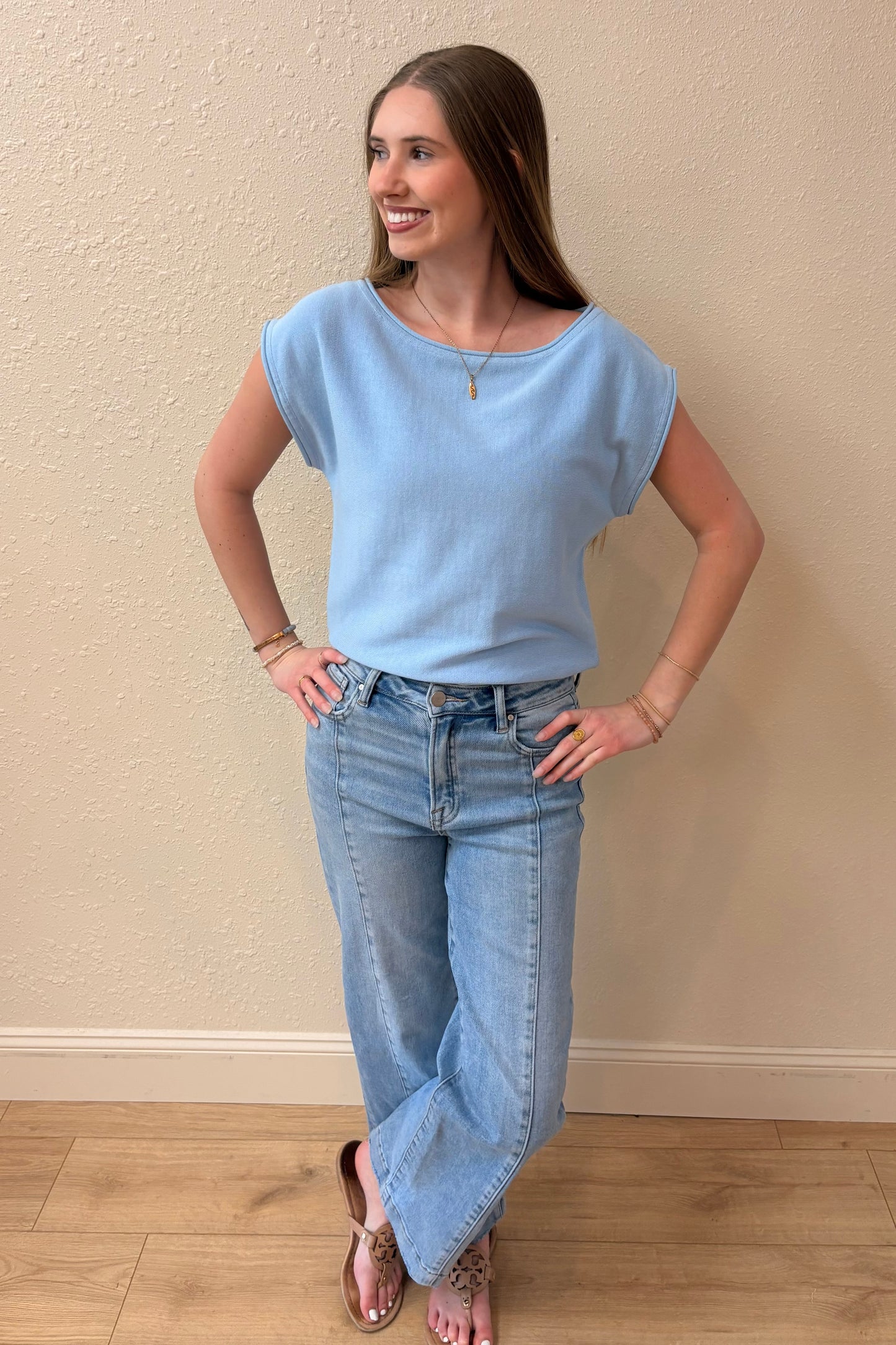 Emily Boat Neck Knit Top