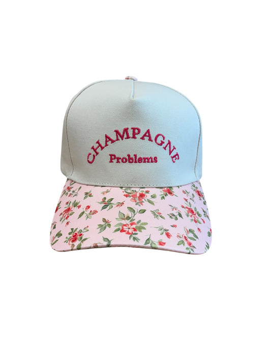 Champagne Problems Floral Trucker Hat