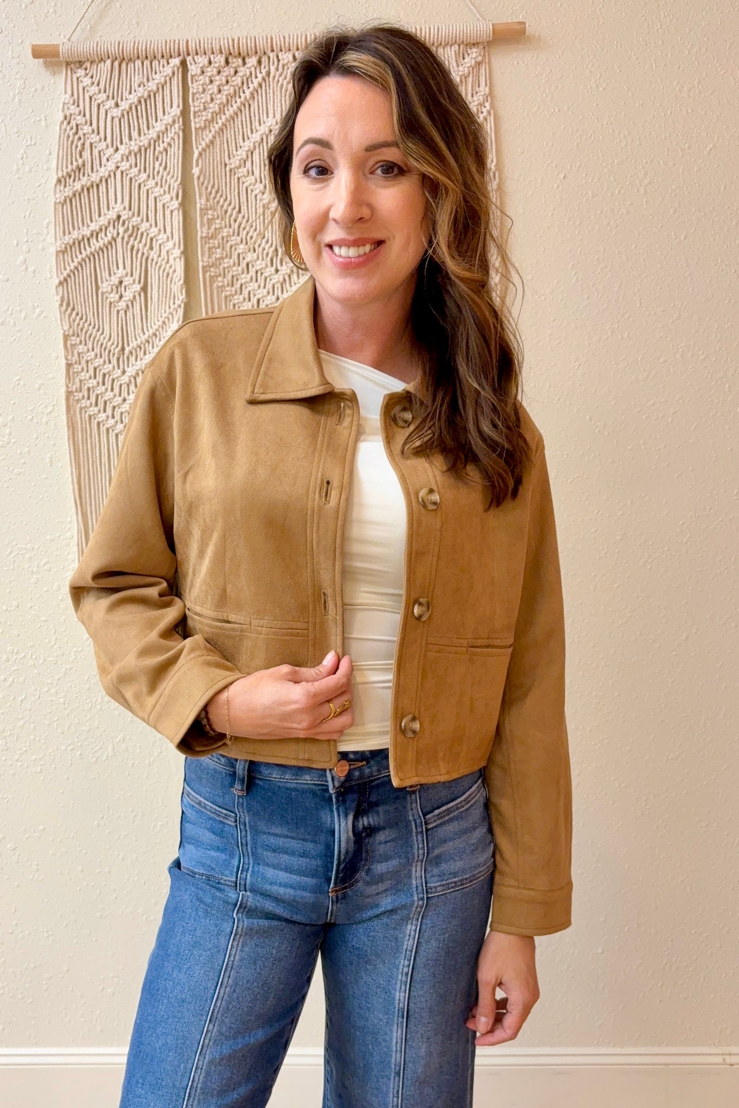 Carmela Faux Suede Jacket