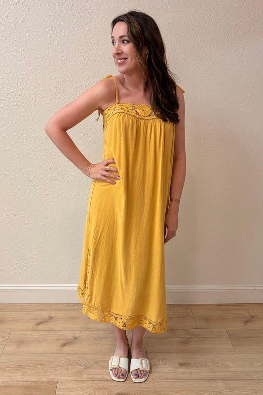 Willow Lace Trim Maxi Dress