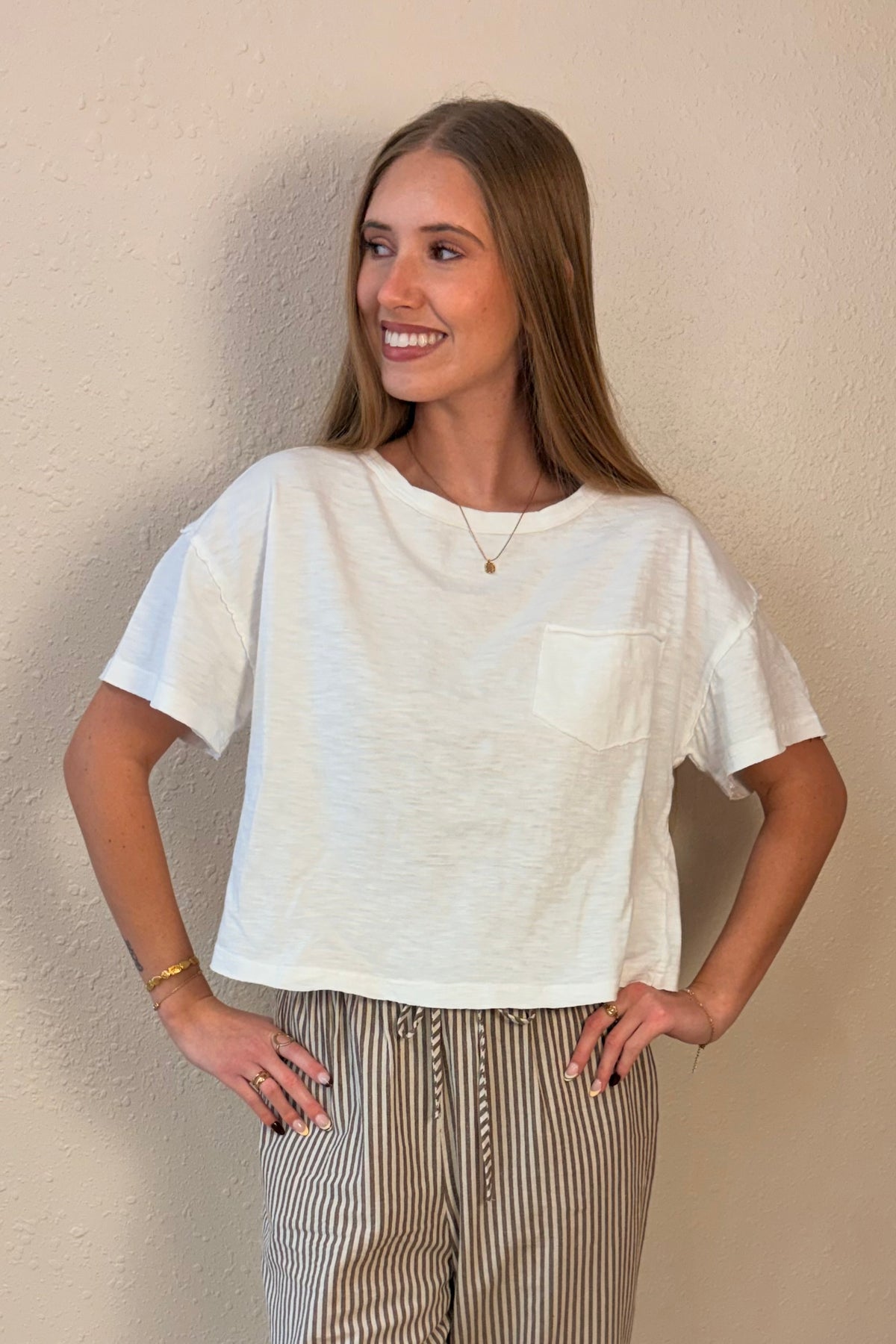 Kim Exposed Seam Pocket T-Shirt