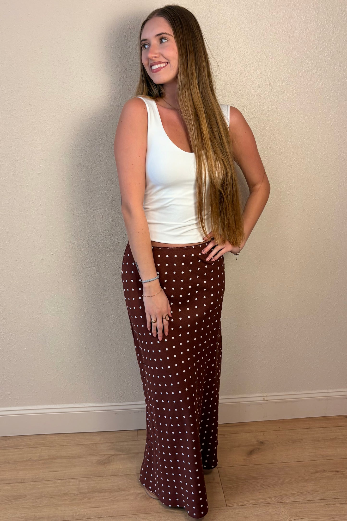 Delilah Polka Dot A-Line Skirt
