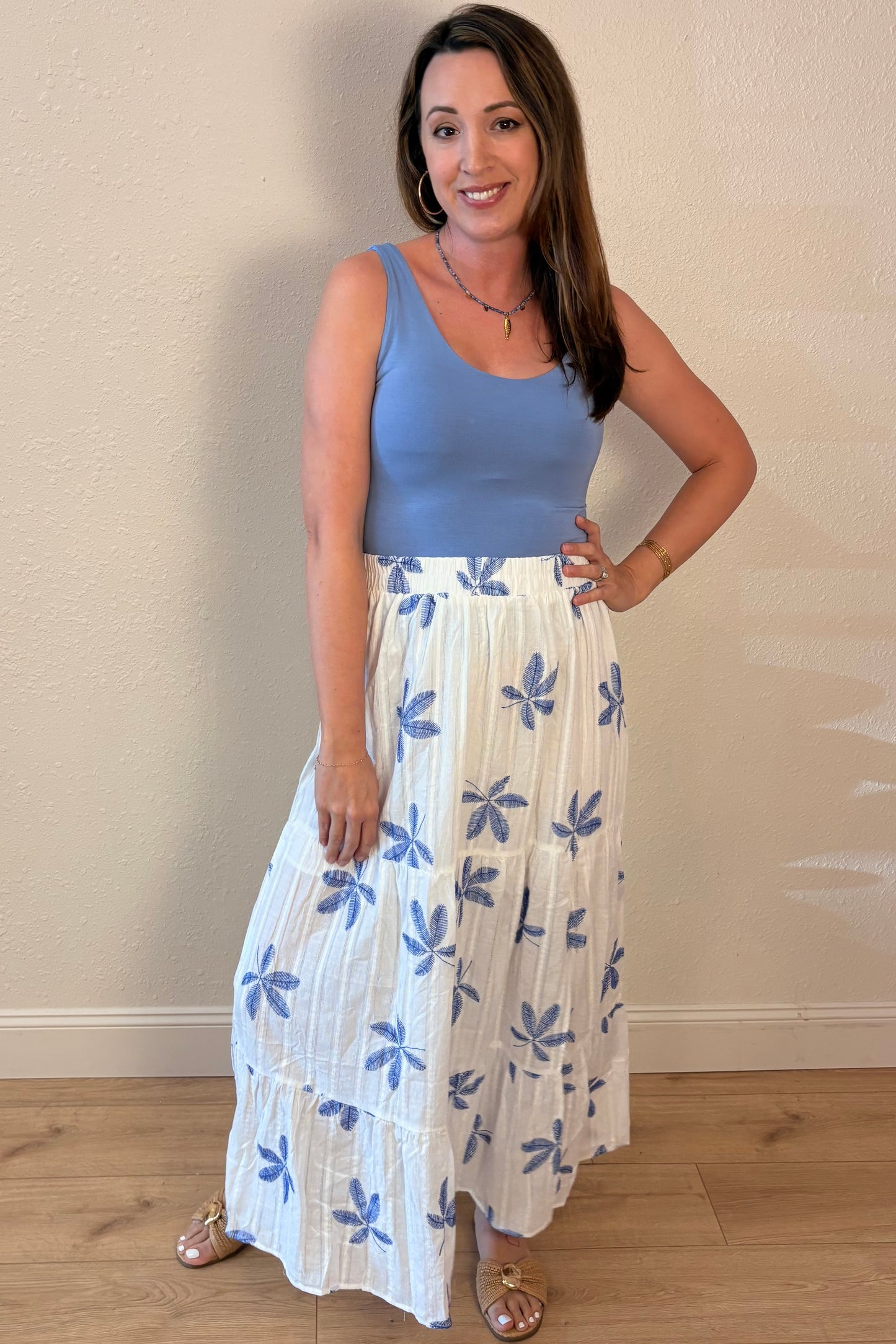 Olivia Tiered Floral Maxi Skirt