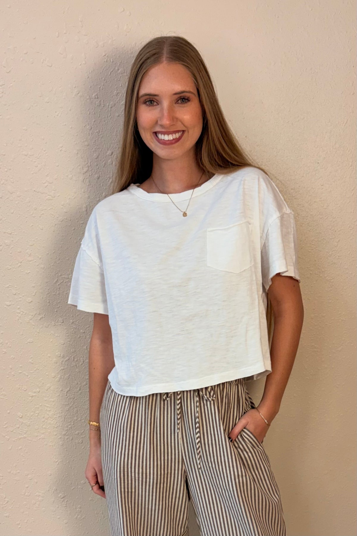 Kim Exposed Seam Pocket T-Shirt
