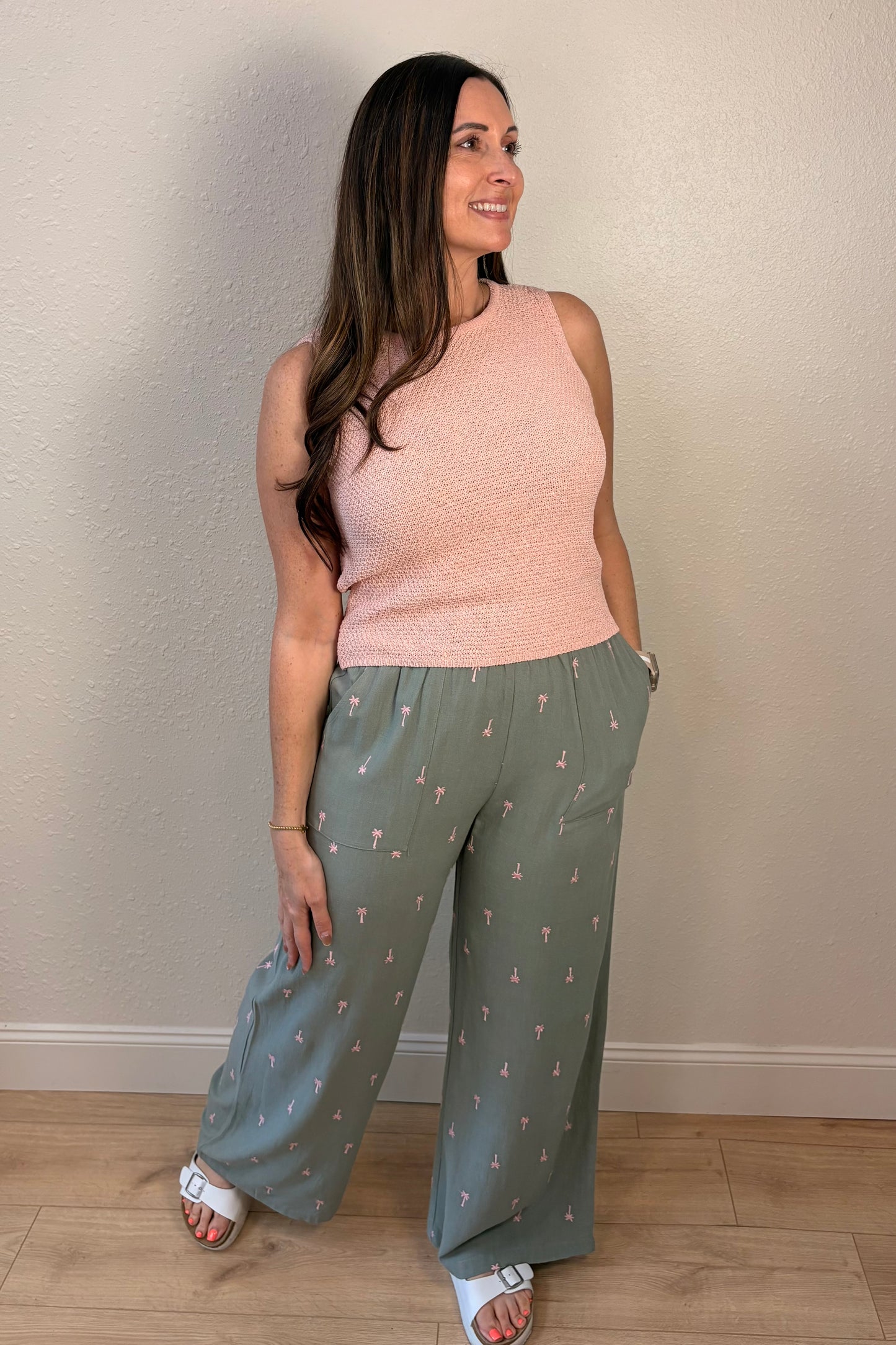 Sienna Pink Sleeveless Knit Top
